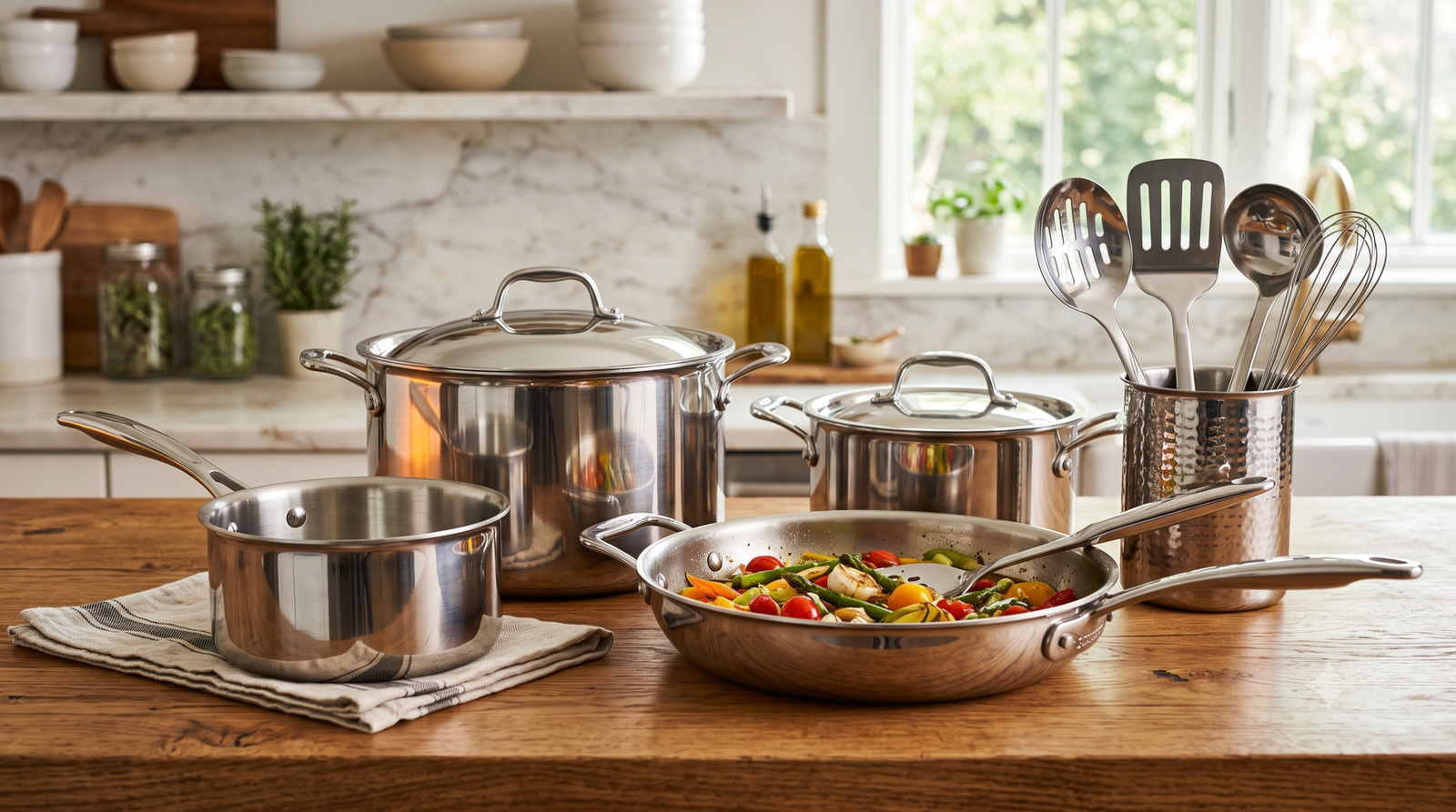 Kitchenware and stainless steel utensils